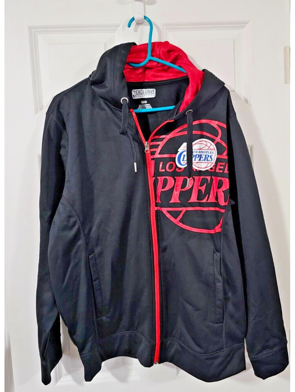 NBA Exclusive Collection Los Angeles Clippers Hooded Jacket - Medium Black /red